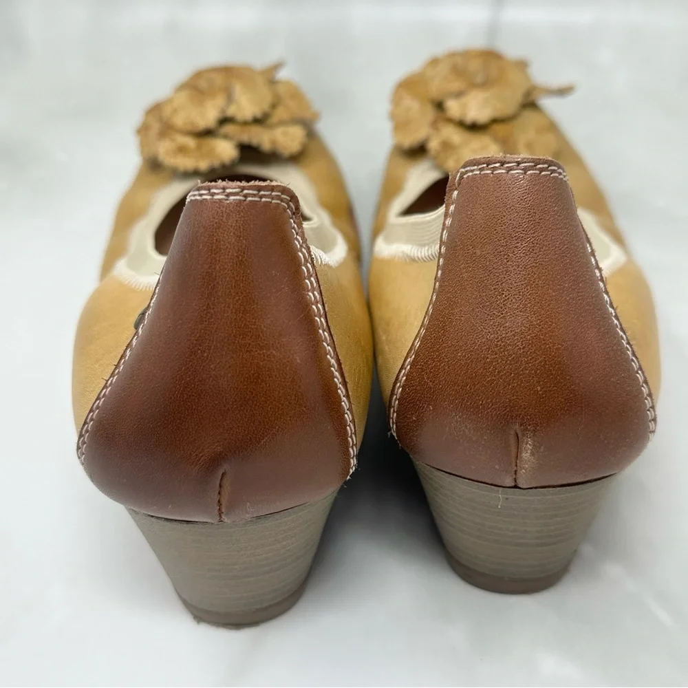 Pikolinos Brown Leather Wedge Shoes Woman Size 37 Size 6.5 - 7